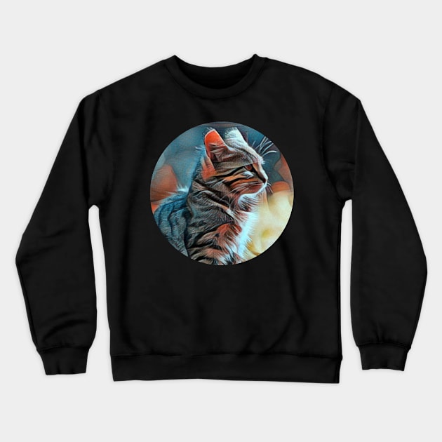 Caring floppy cat Crewneck Sweatshirt by GoranDesign